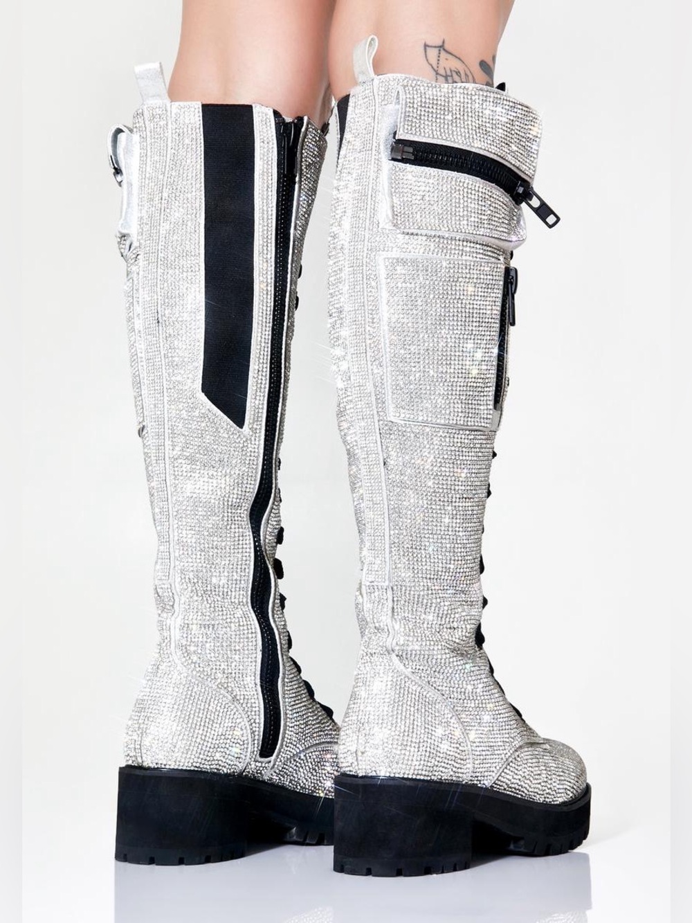 CLUB EXX DOLLS KILL BILLIONAIRE BLING BOOTS - Picture 6 of 8